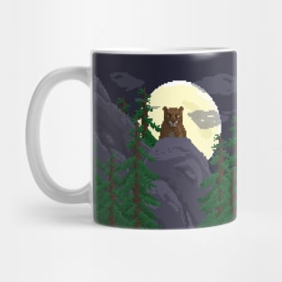 Pixel Art Mountain Lion Mug